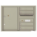 4 Tenant Doors with 1 Parcel Locker and Outgoing Mail Compartment - 4C Wall Mount 6-High Mailboxes - 4C06D-04