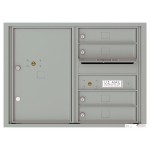 4 Tenant Doors with 1 Parcel Locker and Outgoing Mail Compartment - 4C Wall Mount 6-High Mailboxes - 4C06D-04