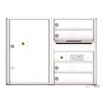 4 Tenant Doors with 1 Parcel Locker and Outgoing Mail Compartment - 4C Wall Mount 6-High Mailboxes - 4C06D-04