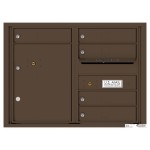 5 Tenant Doors with 1 Parcel Locker and Outgoing Mail Compartment - 4C Wall Mount 6-High Mailboxes - 4C06D-05