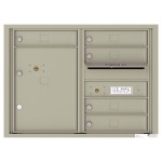 5 Tenant Doors with 1 Parcel Locker and Outgoing Mail Compartment - 4C Wall Mount 6-High Mailboxes - 4C06D-05