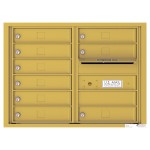 9 Tenant Doors with Outgoing Mail Compartment - 4C Wall Mount 6-High Mailboxes - 4C06D-09