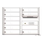 9 Tenant Doors with Outgoing Mail Compartment - 4C Wall Mount 6-High Mailboxes - 4C06D-09