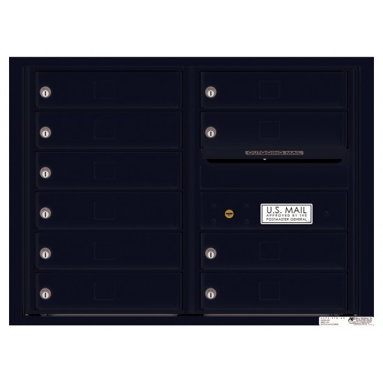 10 Tenant Doors with Outgoing Mail Compartment - 4C Wall Mount 6-High Mailboxes USPS Approved - 4C06D-10                                                                  