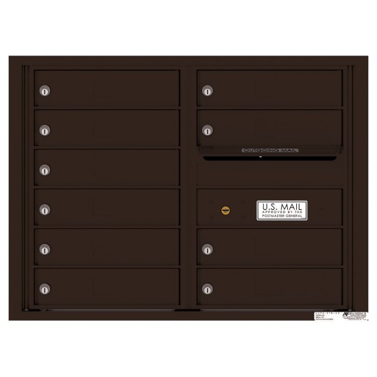 10 Tenant Doors with Outgoing Mail Compartment - 4C Wall Mount 6-High Mailboxes USPS Approved - 4C06D-10                                                                  