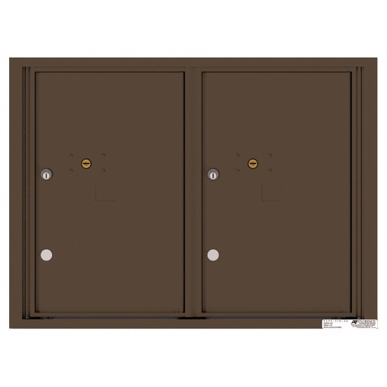 2 Parcel Doors Unit - 4C Wall Mount 6-High - 4C06D-2P