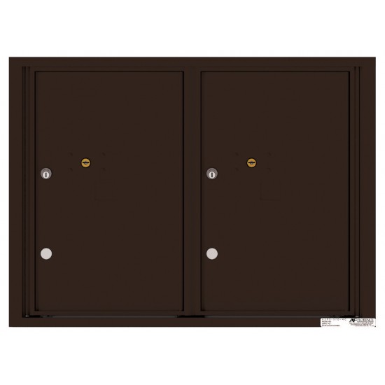 2 Parcel Doors Unit - 4C Wall Mount 6-High - 4C06D-2P