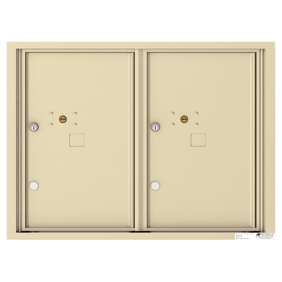 2 Parcel Doors Unit - 4C Wall Mount 6-High - 4C06D-2P