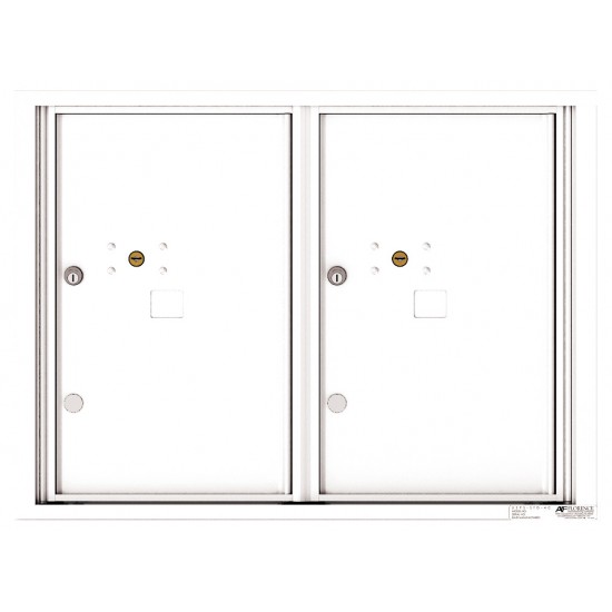 2 Parcel Doors Unit - 4C Wall Mount 6-High - 4C06D-2P