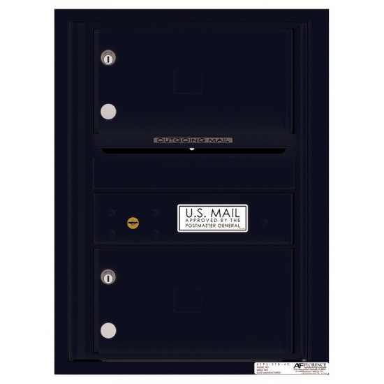 2 Oversized Tenant Doors with Outgoing Mail Compartment - 4C Wall Mount 6-High Mailboxes - H4C06S-02