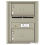 2 Oversized Tenant Doors with Outgoing Mail Compartment - 4C Wall Mount 6-High Mailboxes - H4C06S-02