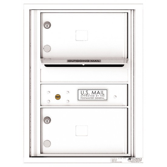 2 Oversized Tenant Doors with Outgoing Mail Compartment - 4C Wall Mount 6-High Mailboxes - H4C06S-02