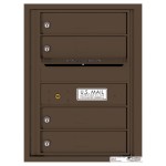 4 Tenant Doors with Outgoing Mail Compartment - 4C Wall Mount 6-High Mailboxes - 4C06S-04