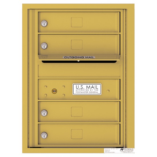 4 Tenant Doors with Outgoing Mail Compartment - 4C Wall Mount 6-High Mailboxes - 4C06S-04