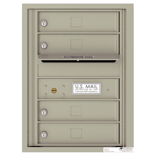 4 Tenant Doors with Outgoing Mail Compartment - 4C Wall Mount 6-High Mailboxes - 4C06S-04