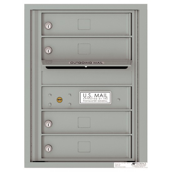 4 Tenant Doors with Outgoing Mail Compartment - 4C Wall Mount 6-High Mailboxes - 4C06S-04