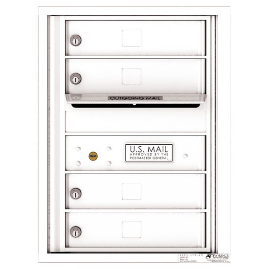 4 Tenant Doors with Outgoing Mail Compartment - 4C Wall Mount 6-High Mailboxes - 4C06S-04