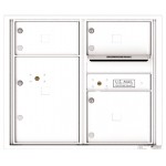 3 Oversized Tenant Doors with 1 Parcel Locker and Outgoing Mail Compartment - 4C Wall Mount 7-High Mailboxes - 4C07D-03