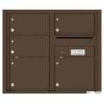 5 Oversized Tenant Doors with Outgoing Mail Compartment - 4C Wall Mount 7-High Mailboxes - 4C07D-05