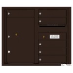 6 Tenant Doors with 1 Parcel Locker and Outgoing Mail Compartment - 4C Wall Mount 7-High Mailboxes - 4C07D-06