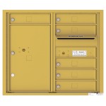 6 Tenant Doors with 1 Parcel Locker and Outgoing Mail Compartment - 4C Wall Mount 7-High Mailboxes - 4C07D-06