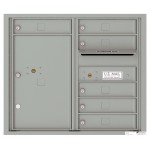 6 Tenant Doors with 1 Parcel Locker and Outgoing Mail Compartment - 4C Wall Mount 7-High Mailboxes - 4C07D-06