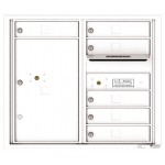 6 Tenant Doors with 1 Parcel Locker and Outgoing Mail Compartment - 4C Wall Mount 7-High Mailboxes - 4C07D-06