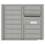 12 Tenant Doors with Outgoing Mail Compartment - 4C Wall Mount 7-High Mailboxes - 4C07D-12