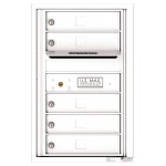 5 Tenant Doors with Outgoing Mail Compartment - 4C Wall Mount 7-High Mailboxes - 4C07S-05