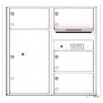 4 Oversized Tenant Doors with 1 Parcel Locker and Outgoing Mail Compartment - 4C Wall Mount 8-High Mailboxes - 4C08D-04