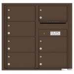 7 Oversized Tenant Doors with Outgoing Mail Compartment - 4C Wall Mount 8-High Mailboxes - 4C08D-07