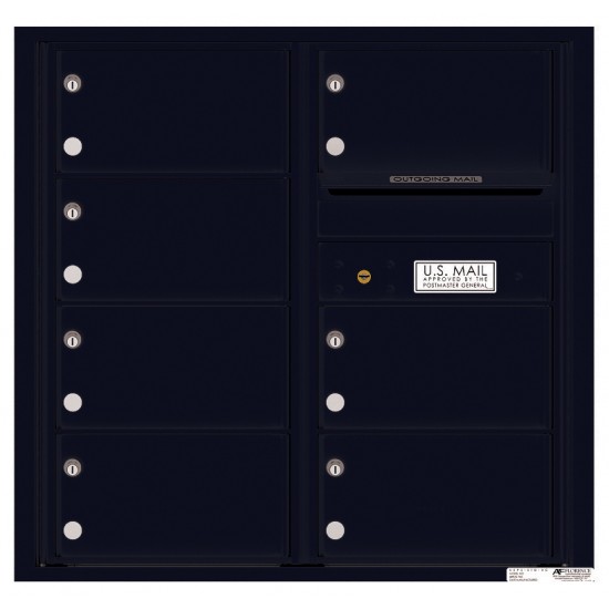 7 Oversized Tenant Doors with Outgoing Mail Compartment - 4C Wall Mount 8-High Mailboxes - 4C08D-07