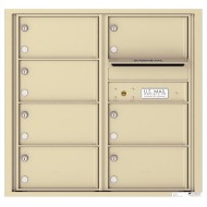 7 Oversized Tenant Doors with Outgoing Mail Compartment - 4C Wall Mount 8-High Mailboxes - 4C08D-07