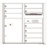 9 Tenant Doors with 1 Parcel Locker and Outgoing Mail Compartment - 4C Wall Mount 8-High Mailboxes - 4C08D-09