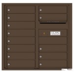 13 Tenant Doors with Outgoing Mail Compartment - 4C Wall Mount 8-High Mailboxes - 4C08D-13