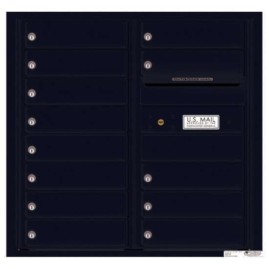 13 Tenant Doors with Outgoing Mail Compartment - 4C Wall Mount 8-High Mailboxes - 4C08D-13