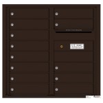 13 Tenant Doors with Outgoing Mail Compartment - 4C Wall Mount 8-High Mailboxes - 4C08D-13