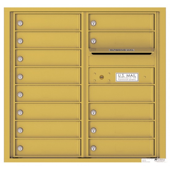 13 Tenant Doors with Outgoing Mail Compartment - 4C Wall Mount 8-High Mailboxes - 4C08D-13