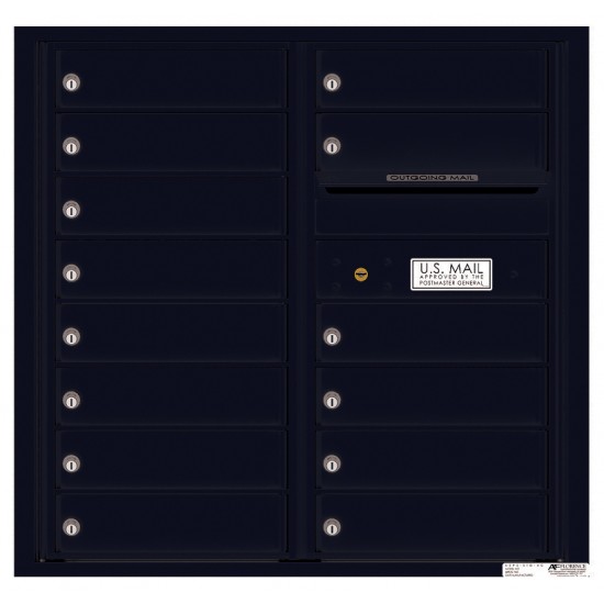 14 Tenant Doors with Outgoing Mail Compartment - 4C Wall Mount 8-High Mailboxes - 4C08D-14