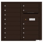 14 Tenant Doors with Outgoing Mail Compartment - 4C Wall Mount 8-High Mailboxes - 4C08D-14