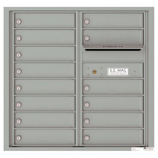 14 Tenant Doors with Outgoing Mail Compartment - 4C Wall Mount 8-High Mailboxes - 4C08D-14