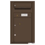 1 Tenant Doors with 1 Parcel Locker and Outgoing Mail Compartment - 4C Wall Mount 8-High Mailboxes - 4C08S-01