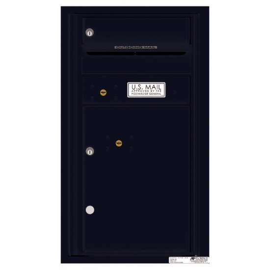 1 Tenant Doors with 1 Parcel Locker and Outgoing Mail Compartment - 4C Wall Mount 8-High Mailboxes - 4C08S-01