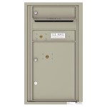 1 Tenant Doors with 1 Parcel Locker and Outgoing Mail Compartment - 4C Wall Mount 8-High Mailboxes - 4C08S-01