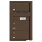 3 Oversized Tenant Doors with Outgoing Mail Compartment - 4C Wall Mount 8-High Mailboxes - 4C08S-03