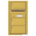 3 Oversized Tenant Doors with Outgoing Mail Compartment - 4C Wall Mount 8-High Mailboxes - 4C08S-03