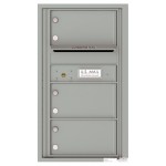 3 Oversized Tenant Doors with Outgoing Mail Compartment - 4C Wall Mount 8-High Mailboxes - 4C08S-03