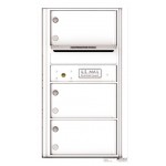 3 Oversized Tenant Doors with Outgoing Mail Compartment - 4C Wall Mount 8-High Mailboxes - 4C08S-03