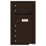 6 Tenant Doors with Outgoing Mail Compartment - 4C Wall Mount 8-High Mailboxes - 4C08S-06