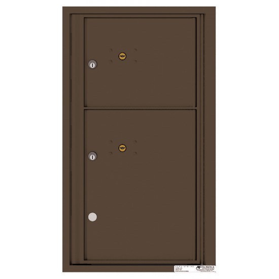 2 Parcel Doors Unit - 4C Wall Mount 8-High - 4C08S-2P